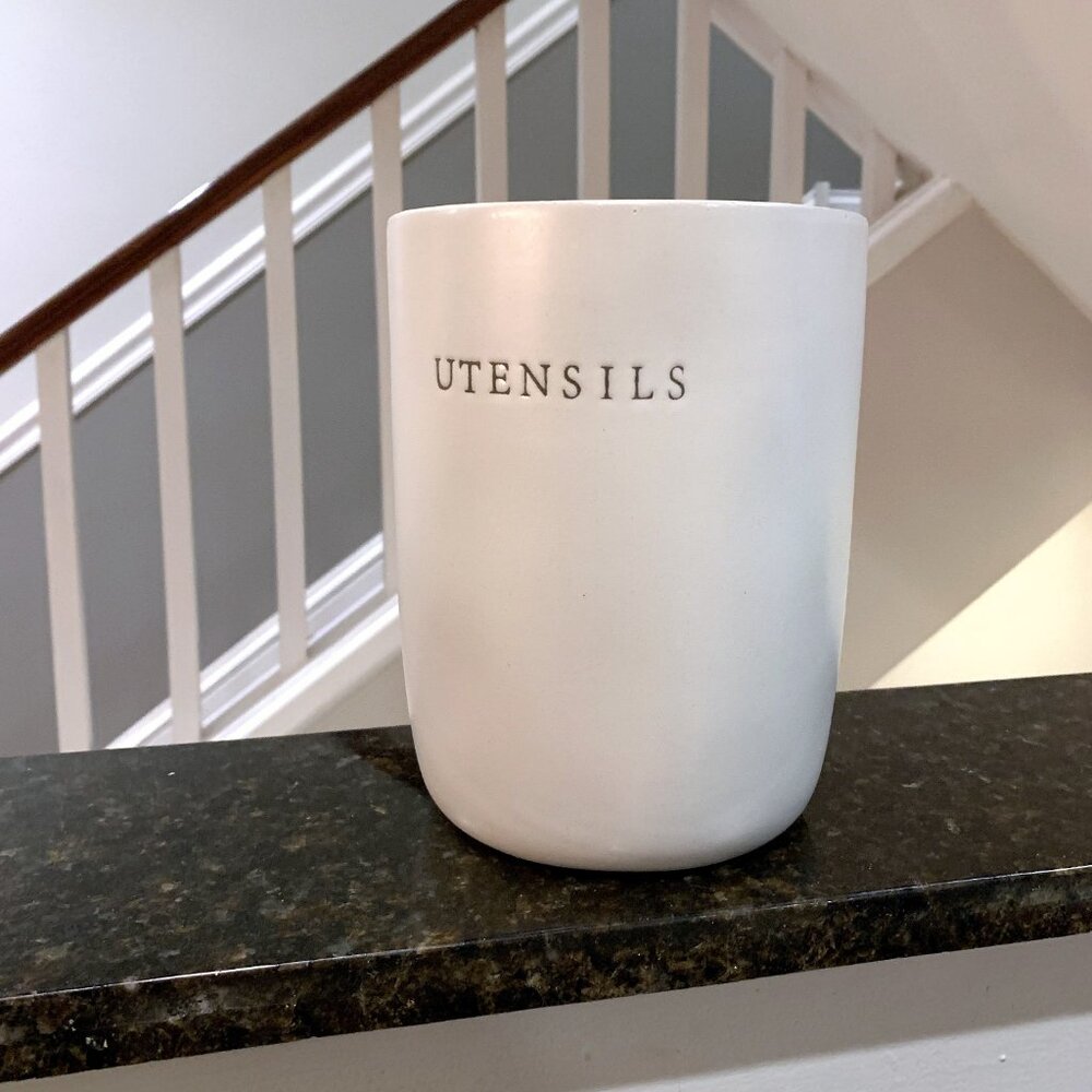 Hearth & and Hand Magnolia ORiGiNaL Stoneware Canister Utensil Holder NEW 2021